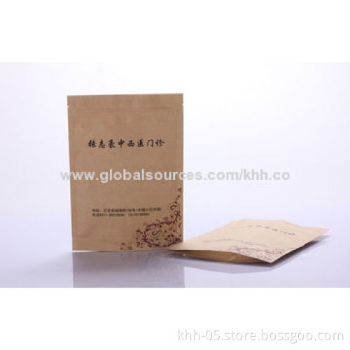 Natural Kraft Paper Bag/Natural Kraft Foil Stand Up Zip Pouch